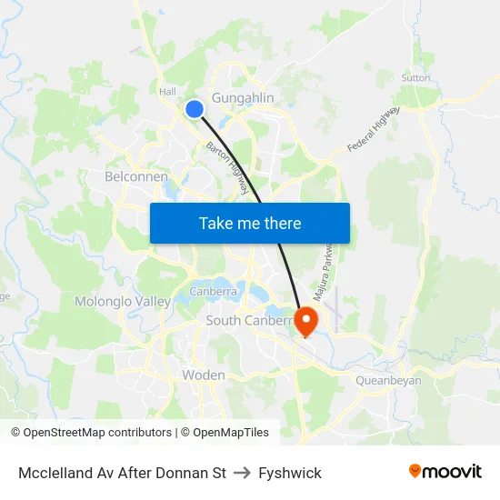 Mcclelland Av After Donnan St to Fyshwick map