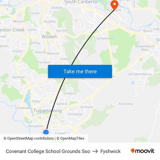 Covenant College School Grounds Sso to Fyshwick map