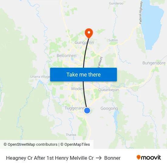Heagney Cr After 1st Henry Melville Cr to Bonner map