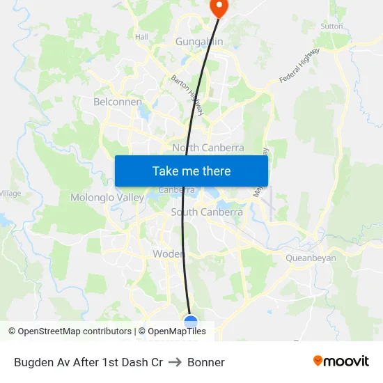 Bugden Av After 1st Dash Cr to Bonner map