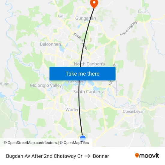 Bugden Av After 2nd Chataway Cr to Bonner map