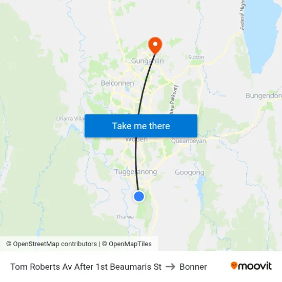 Tom Roberts Av After 1st Beaumaris St to Bonner map