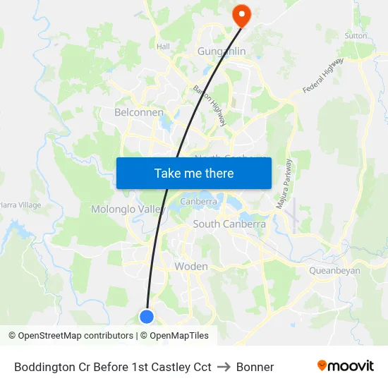 Boddington Cr Before 1st Castley Cct to Bonner map