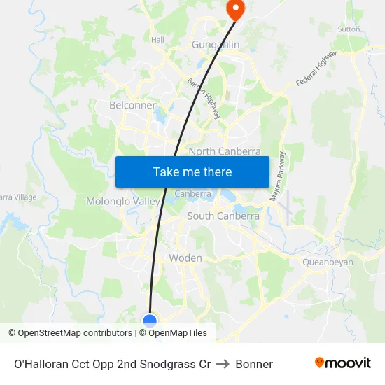 O'Halloran Cct Opp 2nd Snodgrass Cr to Bonner map