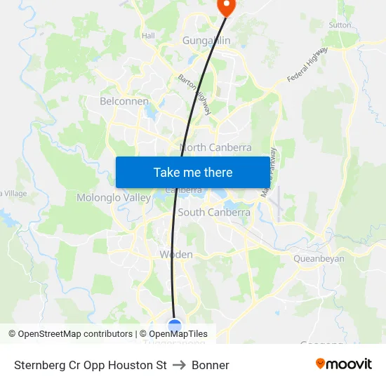 Sternberg Cr Opp Houston St to Bonner map