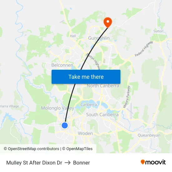 Mulley St After Dixon Dr to Bonner map