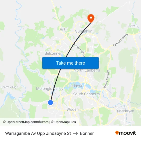 Warragamba Av Opp Jindabyne St to Bonner map
