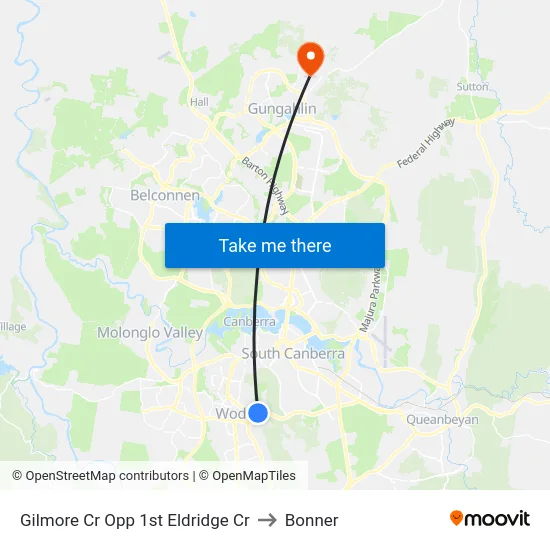 Gilmore Cr Opp 1st Eldridge Cr to Bonner map