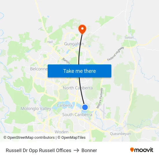 Russell Dr Opp Russell Offices to Bonner map