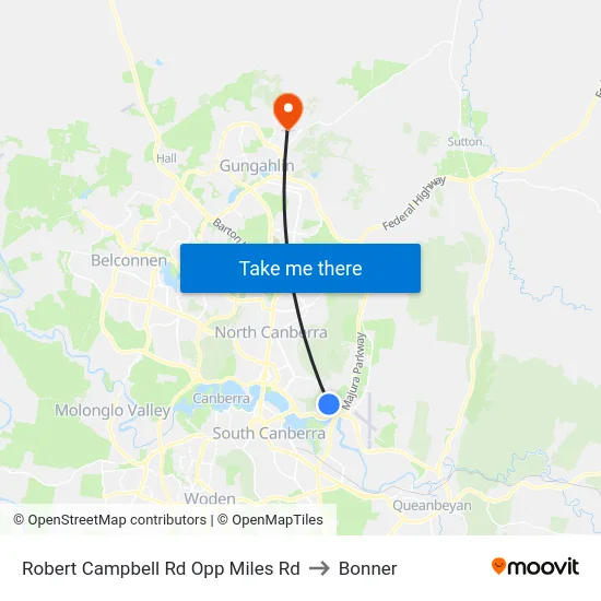 Robert Campbell Rd Opp Miles Rd to Bonner map