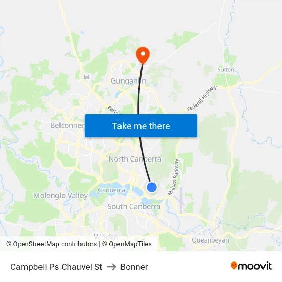 Campbell Ps Chauvel St to Bonner map