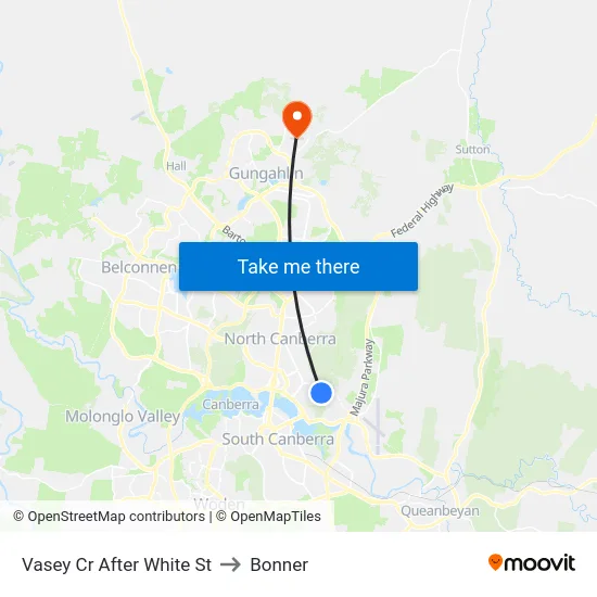 Vasey Cr After White St to Bonner map