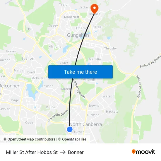 Miller St After Hobbs St to Bonner map