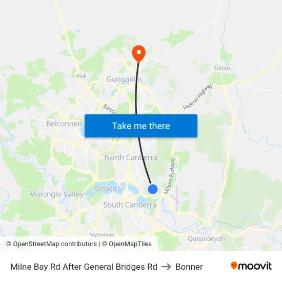 Milne Bay Rd After General Bridges Rd to Bonner map