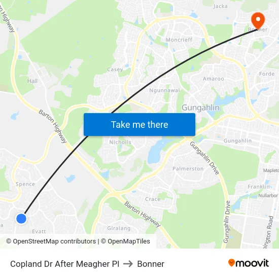 Copland Dr After Meagher Pl to Bonner map
