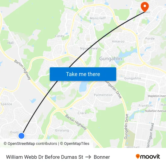 William Webb Dr Before Dumas St to Bonner map