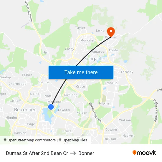 Dumas St After 2nd Bean Cr to Bonner map