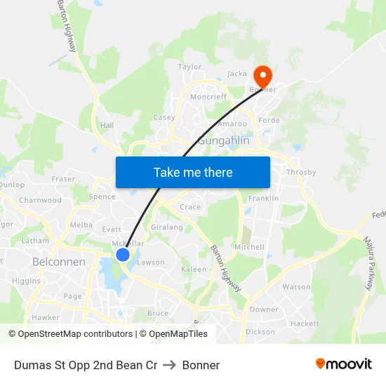 Dumas St Opp 2nd Bean Cr to Bonner map