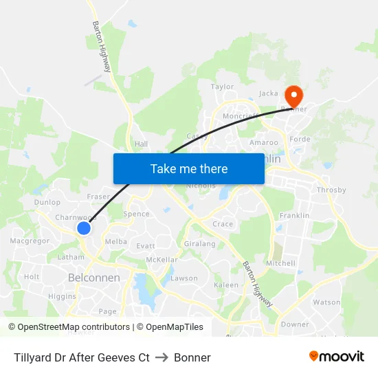 Tillyard Dr After Geeves Ct to Bonner map
