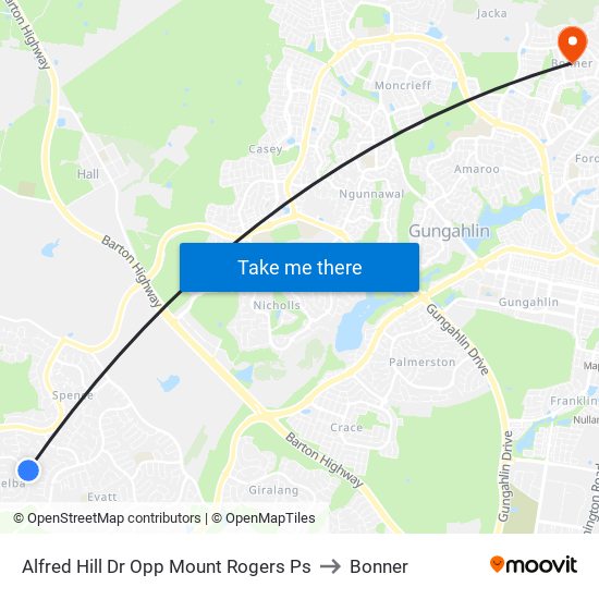 Alfred Hill Dr Opp Mount Rogers Ps to Bonner map