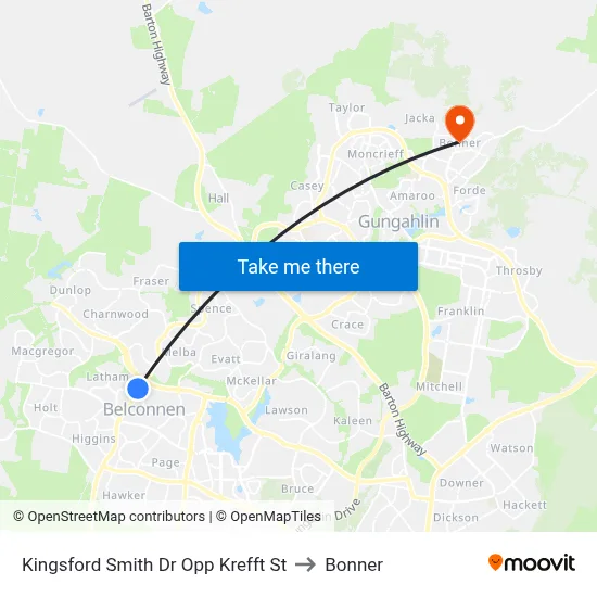 Kingsford Smith Dr Opp Krefft St to Bonner map
