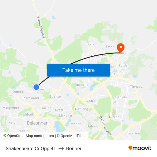 Shakespeare Cr Opp 41 to Bonner map