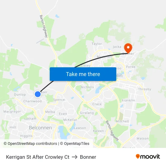Kerrigan St After Crowley Ct to Bonner map