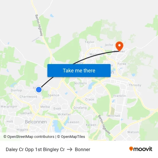 Daley Cr Opp 1st Bingley Cr to Bonner map