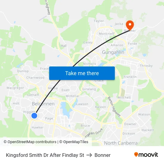 Kingsford Smith Dr After Findlay St to Bonner map