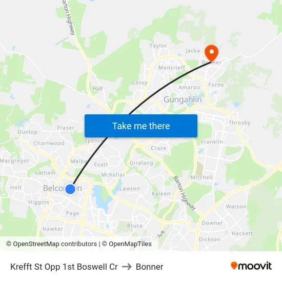 Krefft St Opp 1st Boswell Cr to Bonner map