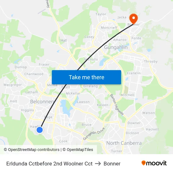Erldunda Cctbefore 2nd Woolner Cct to Bonner map