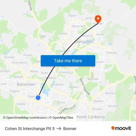 Cohen St Interchange Plt 5 to Bonner map
