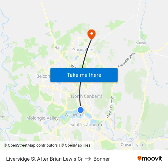 Liversidge St After Brian Lewis Cr to Bonner map