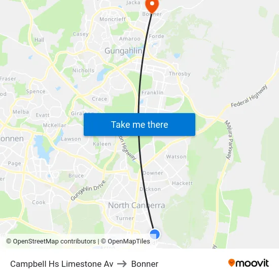 Campbell Hs Limestone Av to Bonner map