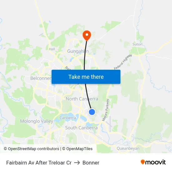 Fairbairn Av After Treloar Cr to Bonner map