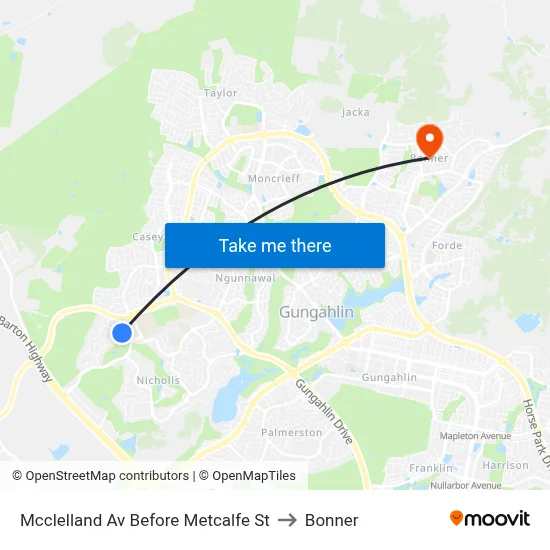 Mcclelland Av Before Metcalfe St to Bonner map