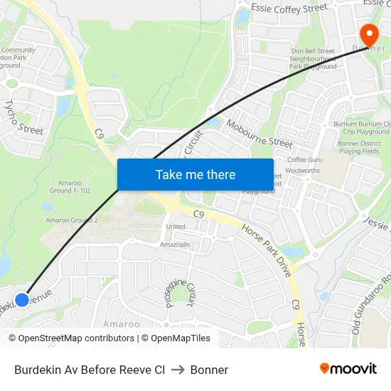 Burdekin Av Before Reeve Cl to Bonner map
