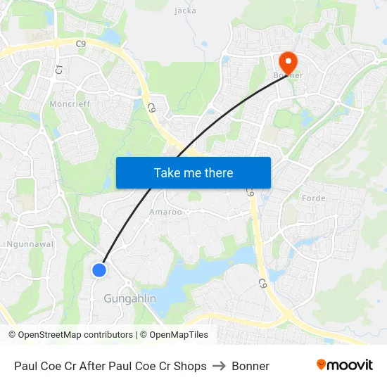 Paul Coe Cr After Paul Coe Cr Shops to Bonner map