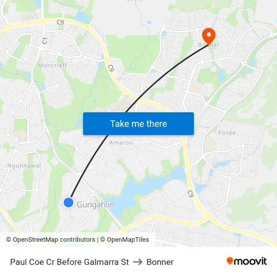 Paul Coe Cr Before Galmarra St to Bonner map