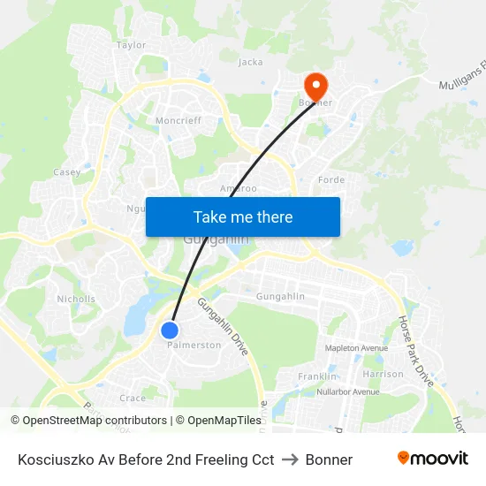 Kosciuszko Av Before 2nd Freeling Cct to Bonner map