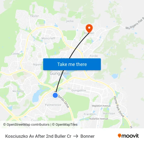 Kosciuszko Av After 2nd Buller Cr to Bonner map