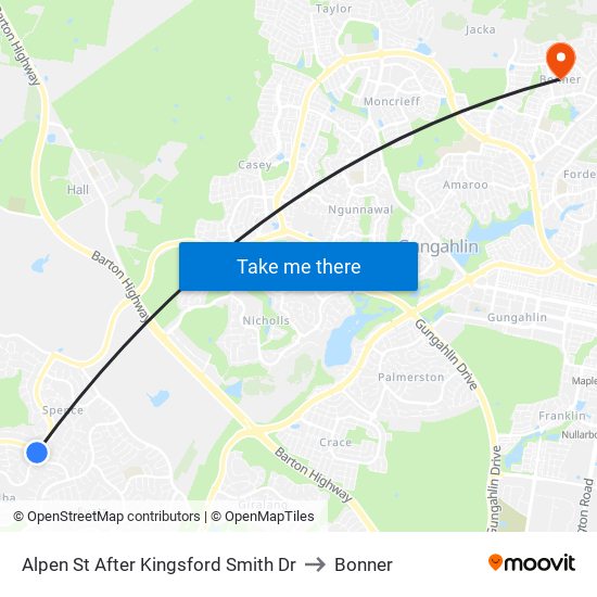 Alpen St After Kingsford Smith Dr to Bonner map