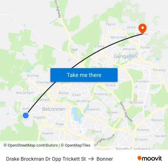 Drake Brockman Dr Opp Trickett St to Bonner map