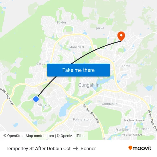 Temperley St After Dobbin Cct to Bonner map