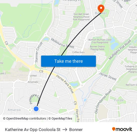 Katherine Av Opp Cooloola St to Bonner map