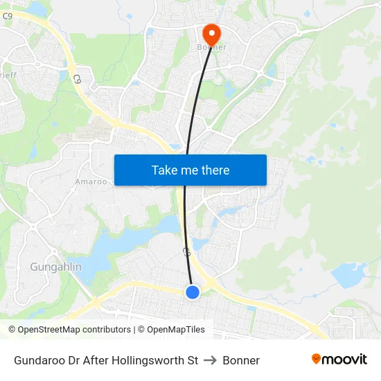 Gundaroo Dr After Hollingsworth St to Bonner map