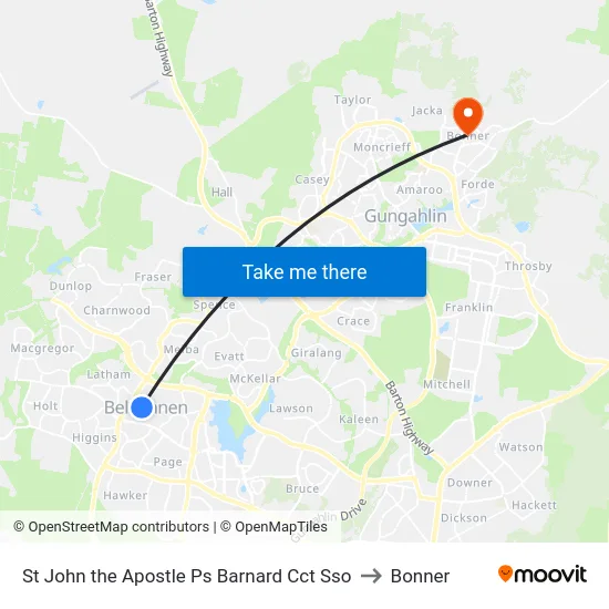 St John the Apostle Ps Barnard Cct Sso to Bonner map