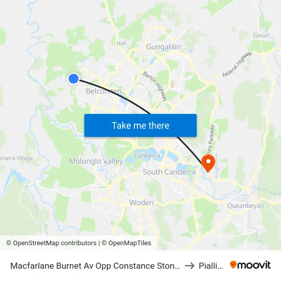 Macfarlane Burnet Av Opp Constance Stone St to Pialligo map
