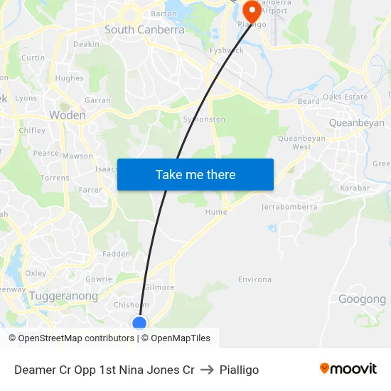 Deamer Cr Opp 1st Nina Jones Cr to Pialligo map