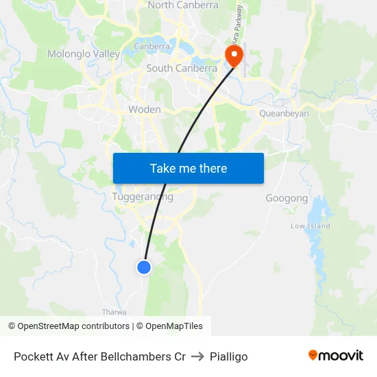 Pockett Av After Bellchambers Cr to Pialligo map